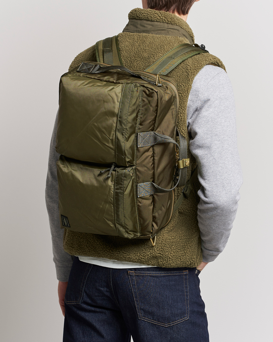 Herren | Porter-Yoshida & Co. Force 3Way Briefcase Olive Drab | Porter-Yoshida & Co. | Force 3Way Briefcase Olive Drab