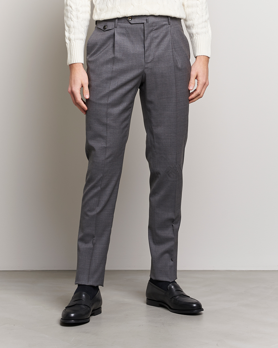 Herren | Hosen | PT01 | Gentleman Fit Wool Trousers Medium Grey