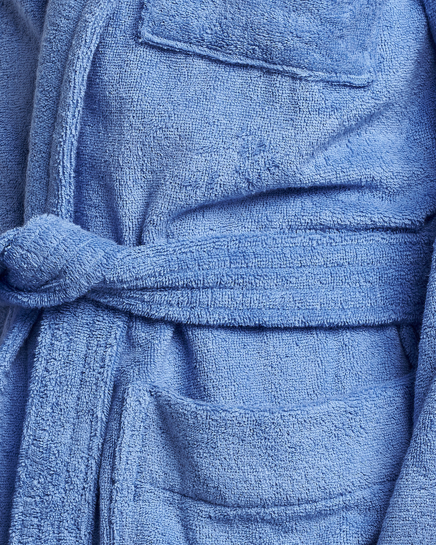 Herren | Schlafanzüge & Bademäntel | Tekla | Organic Terry Classic Bathrobe Clear Blue
