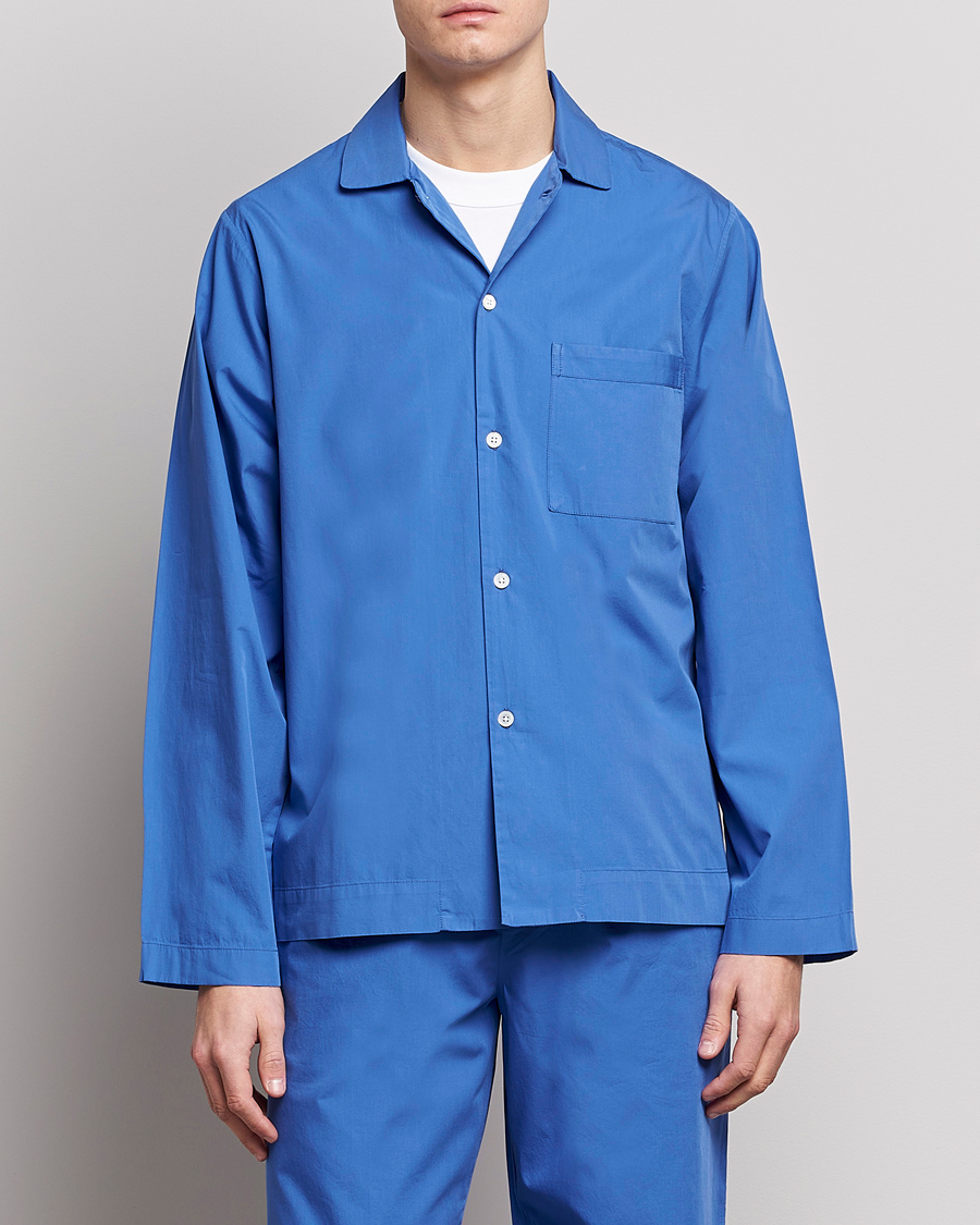 Herren | Tekla Poplin Pyjama Shirt Royal Blue | Tekla | Poplin Pyjama Shirt Royal Blue