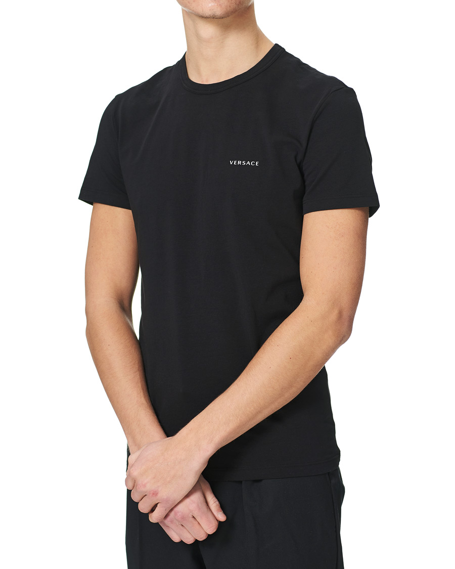 Herren | T-Shirts | Versace | 2-Pack Logo Tee Black/White