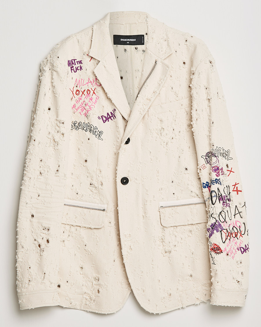 Herren | Sakkos | Dsquared2 | Painted Military Blazer Light Beige