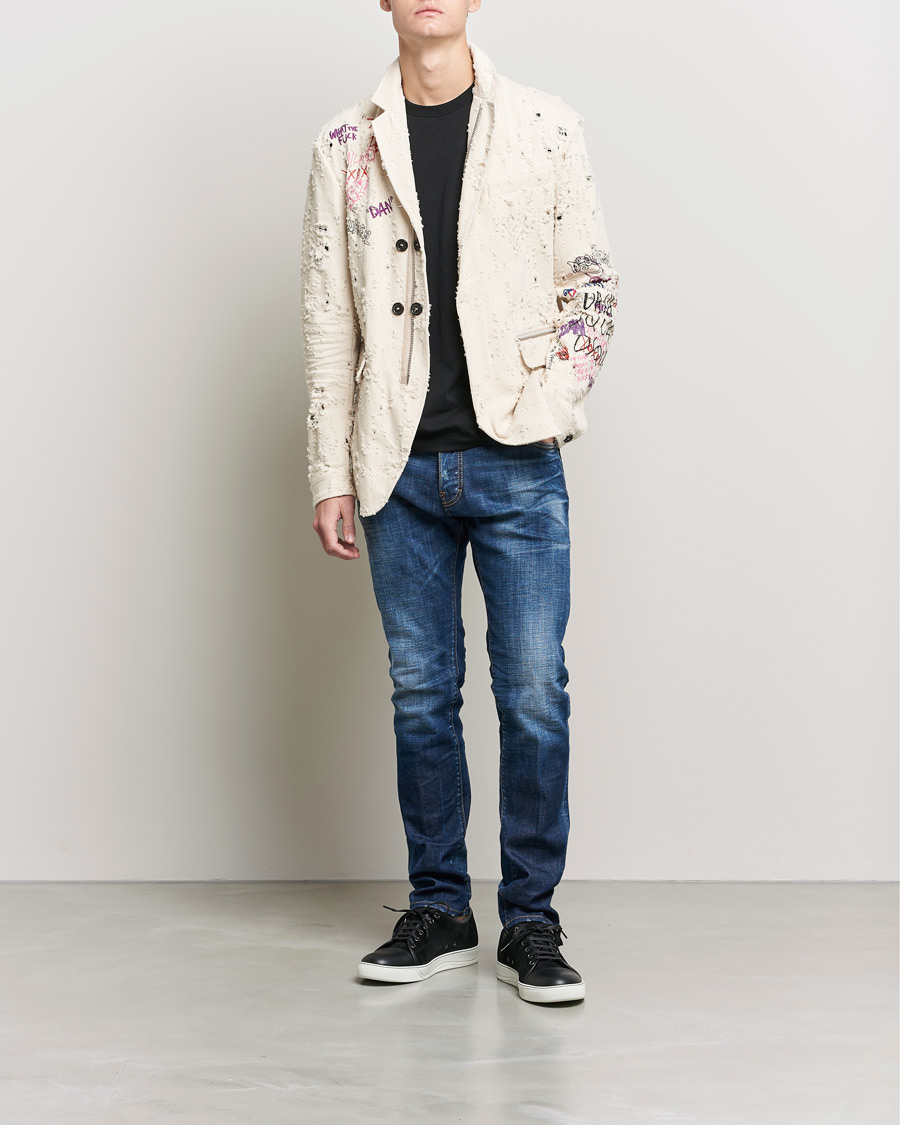 Herren | Sakkos | Dsquared2 | Painted Military Blazer Light Beige