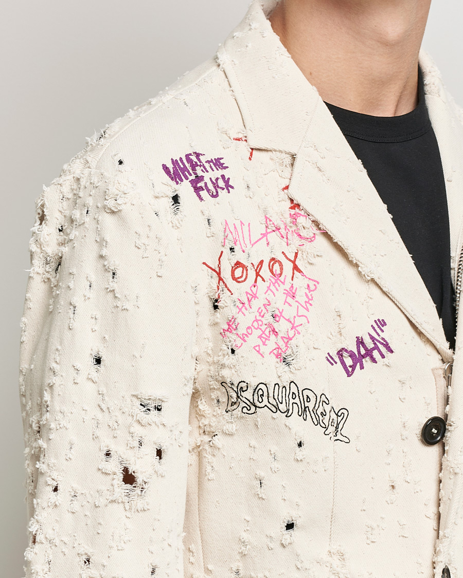 Herren | Sakkos | Dsquared2 | Painted Military Blazer Light Beige