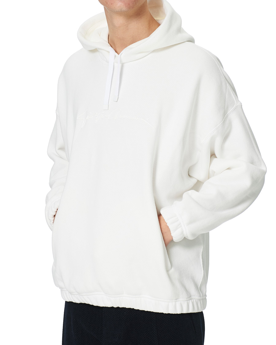 Herren | Pullover | Giorgio Armani | Denim Cotton Hoodie White