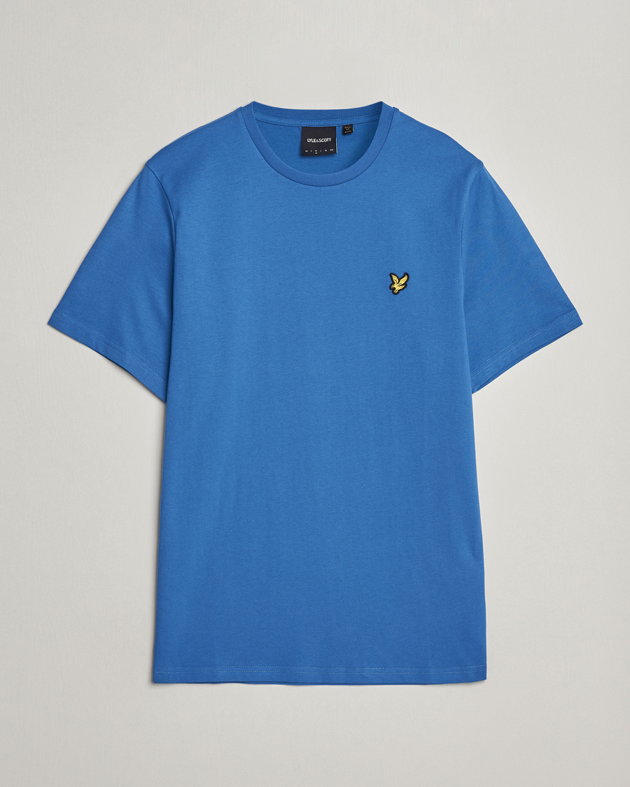 Herren | T-Shirts | Lyle & Scott | Crew Neck Organic Cotton T-Shirt Spring Blue