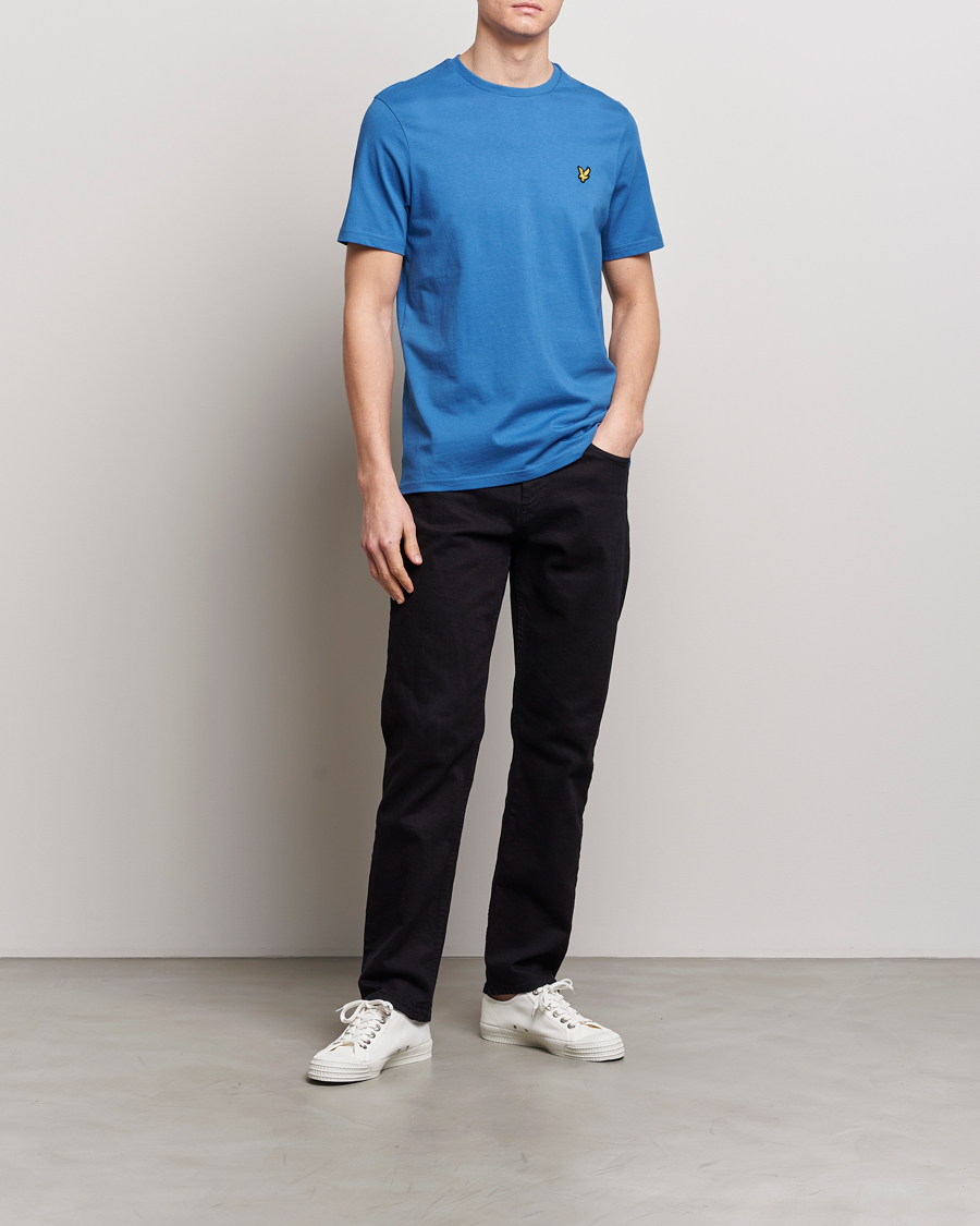Herren | T-Shirts | Lyle & Scott | Crew Neck Organic Cotton T-Shirt Spring Blue