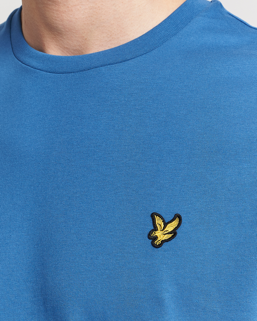 Herren | T-Shirts | Lyle & Scott | Crew Neck Organic Cotton T-Shirt Spring Blue