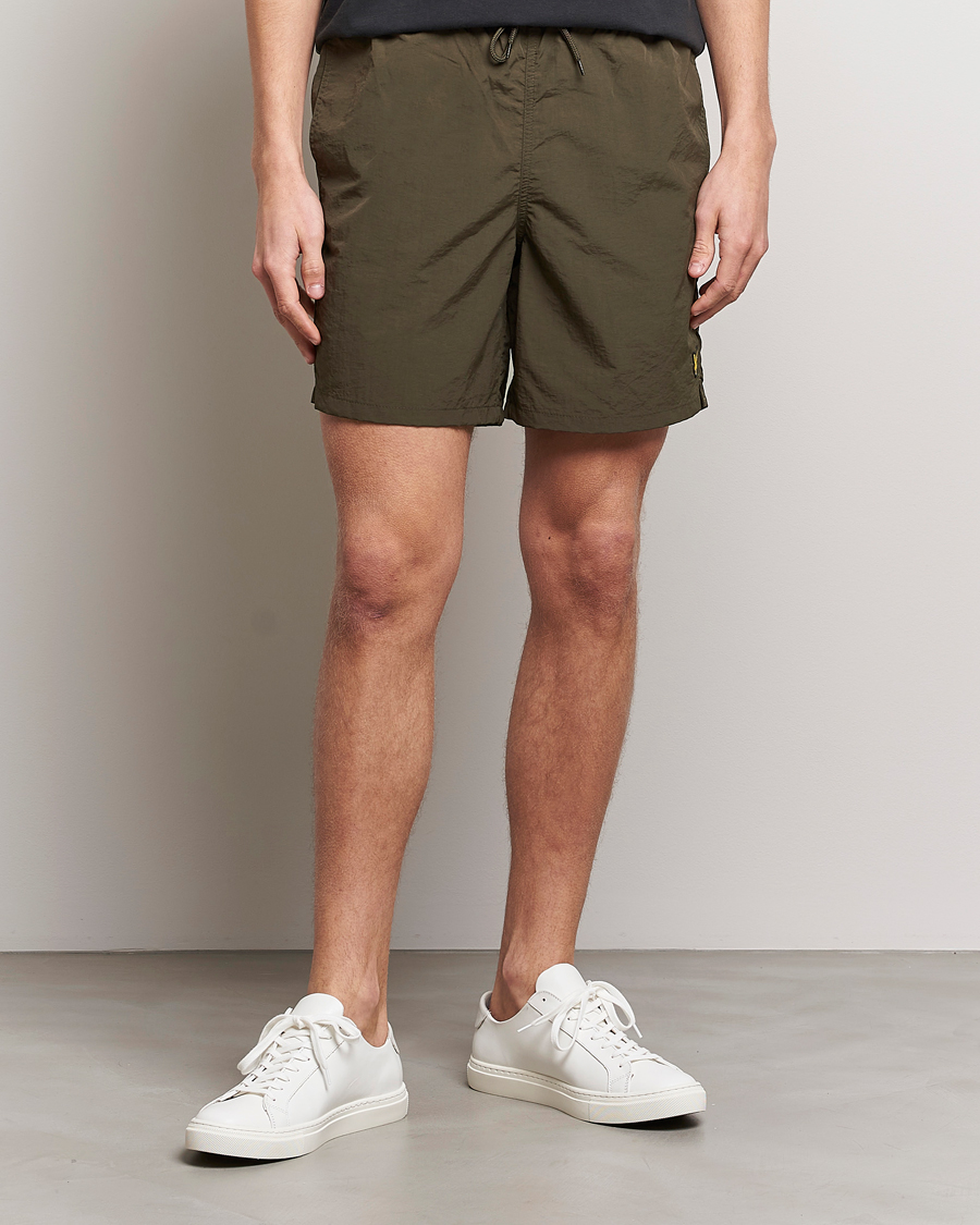 Herren | Badehosen | Lyle & Scott | Plain Swimshorts Olive