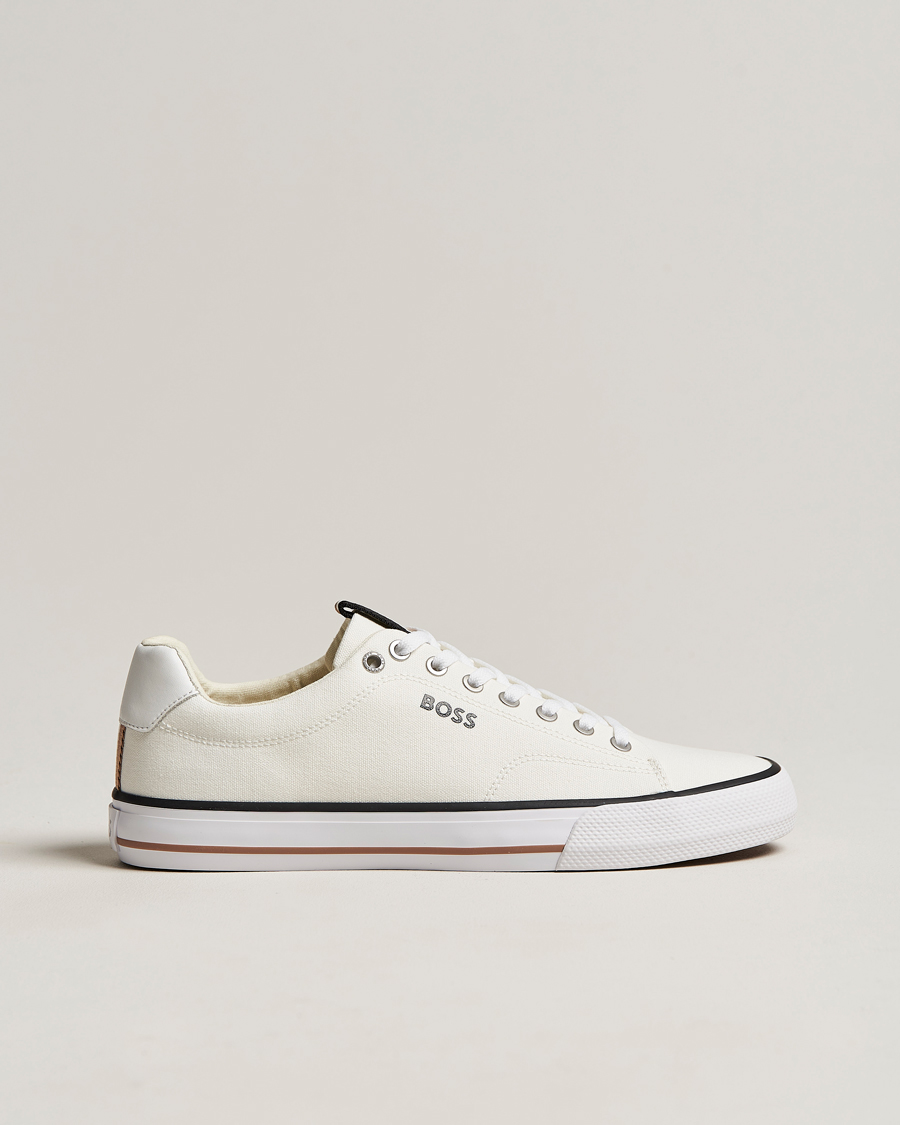 Herren | Aiden Canvas Sneaker White | BOSS BLACK | Aiden Canvas Sneaker White