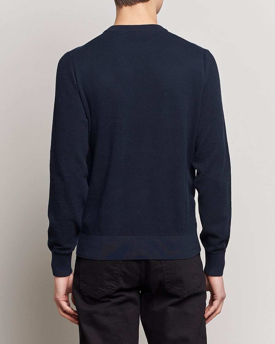 Herren | Pullover | BOSS BLACK | Ecaio Knitted Structured Sweater Dark Blue