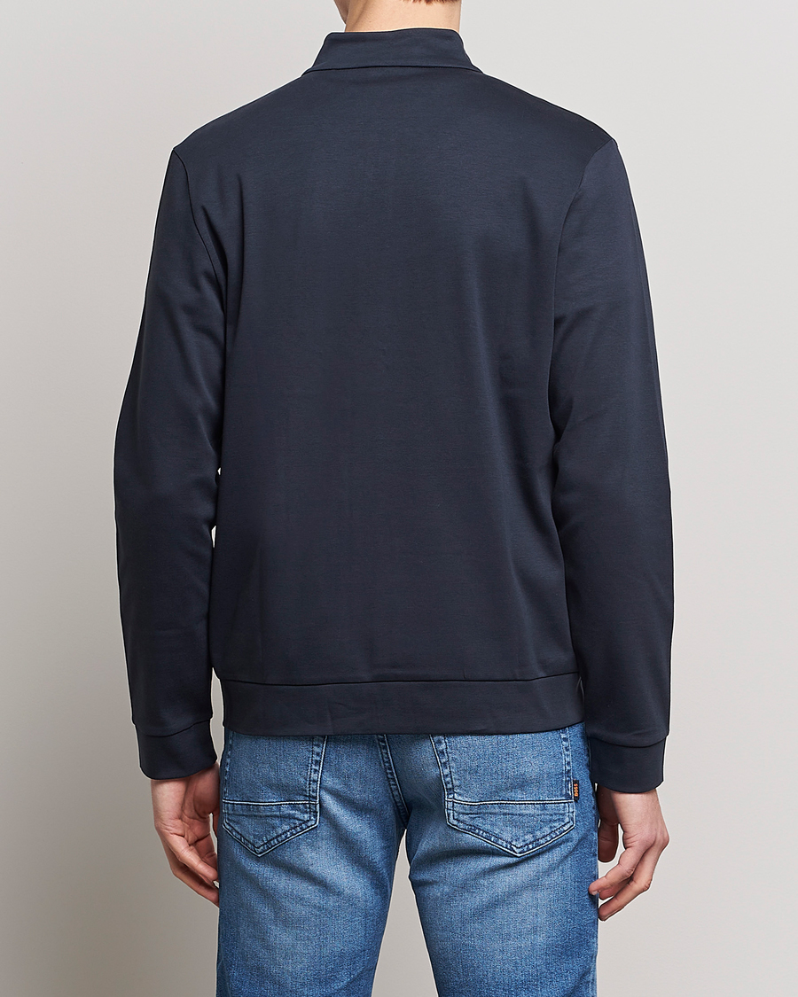 Herren | Pullover | BOSS BLACK | Skiles Knitted Full-Zip Sweater Dark Blue