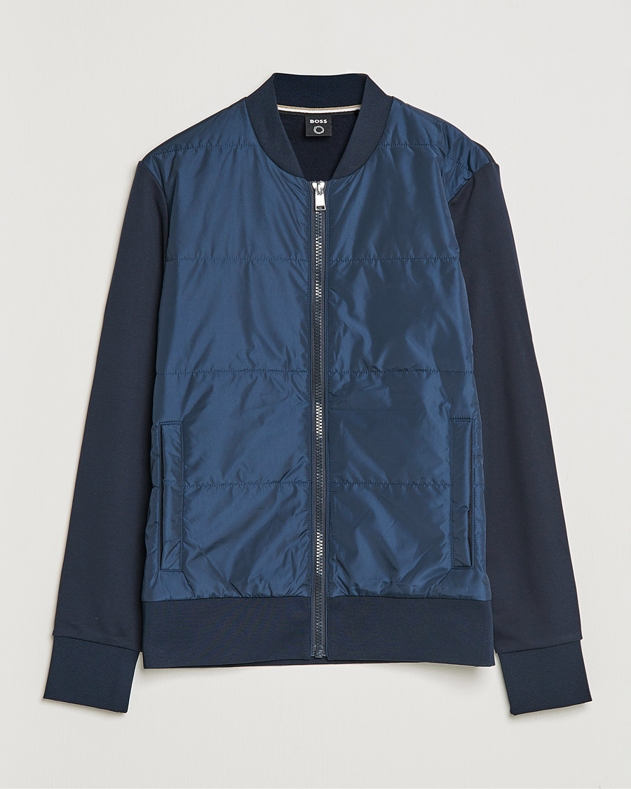 Herren | Jacken | BOSS BLACK | BOSS Skiles Hybrid Bomber Jacket Dark Blue
