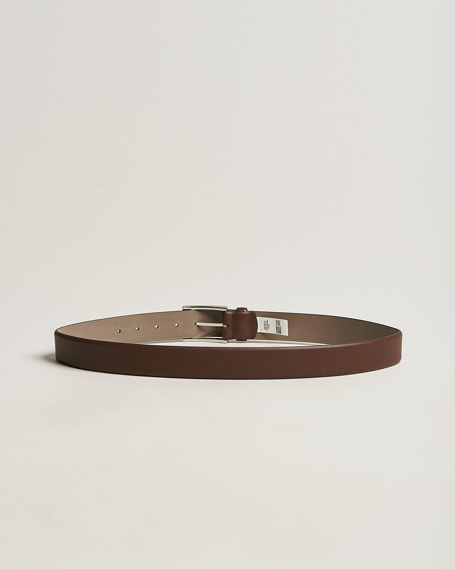 Herren | BOSS BLACK | BOSS BLACK | Barnabie Leather Belt 3,5 cm Medium Brown