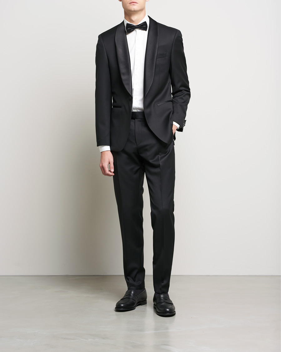 Herren | Hosen | BOSS BLACK | Genius Tuxedo Trousers Black