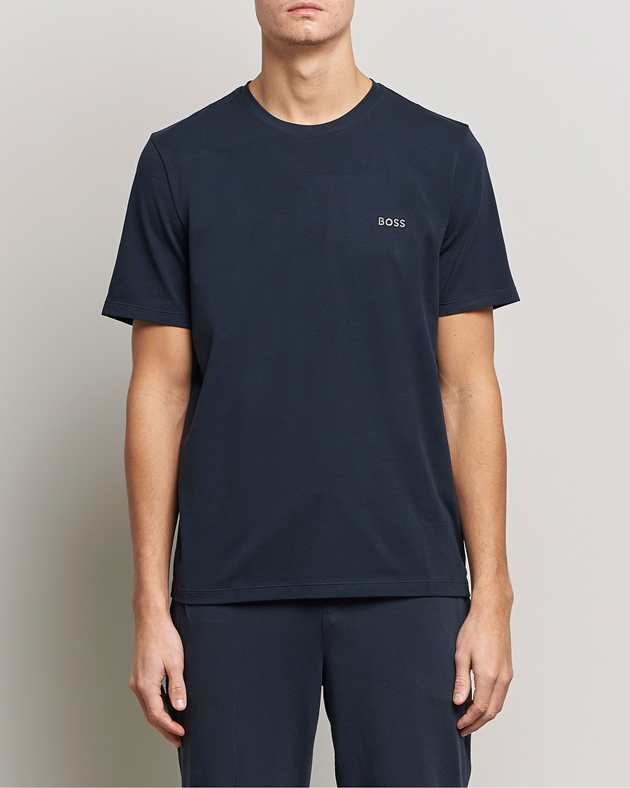 Herren | T-Shirts | BOSS BLACK | Loungewear Small Logo Tee Navy
