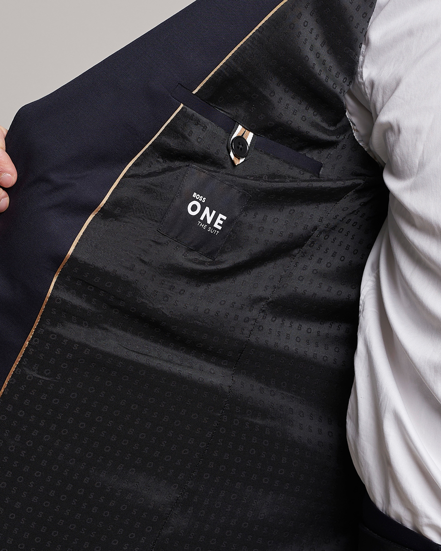 Herren | Sakkos | BOSS BLACK | Huge Slim Fit Wool Blazer Dark Blue