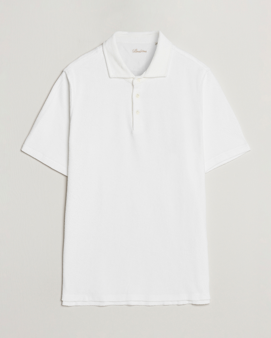 Herren | Poloshirts | Stenströms | Terry Cotton Poloshirt White