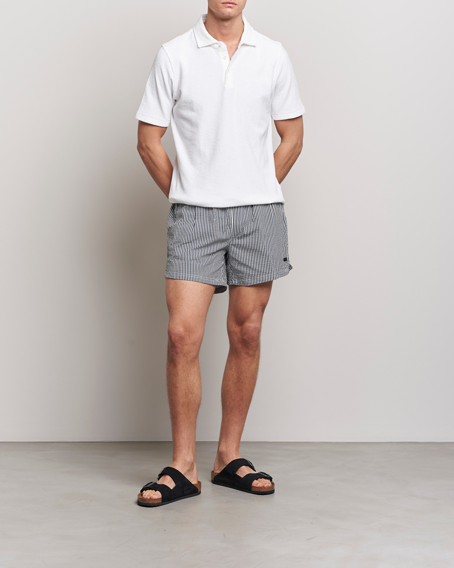 Herren | Poloshirts | Stenströms | Terry Cotton Poloshirt White