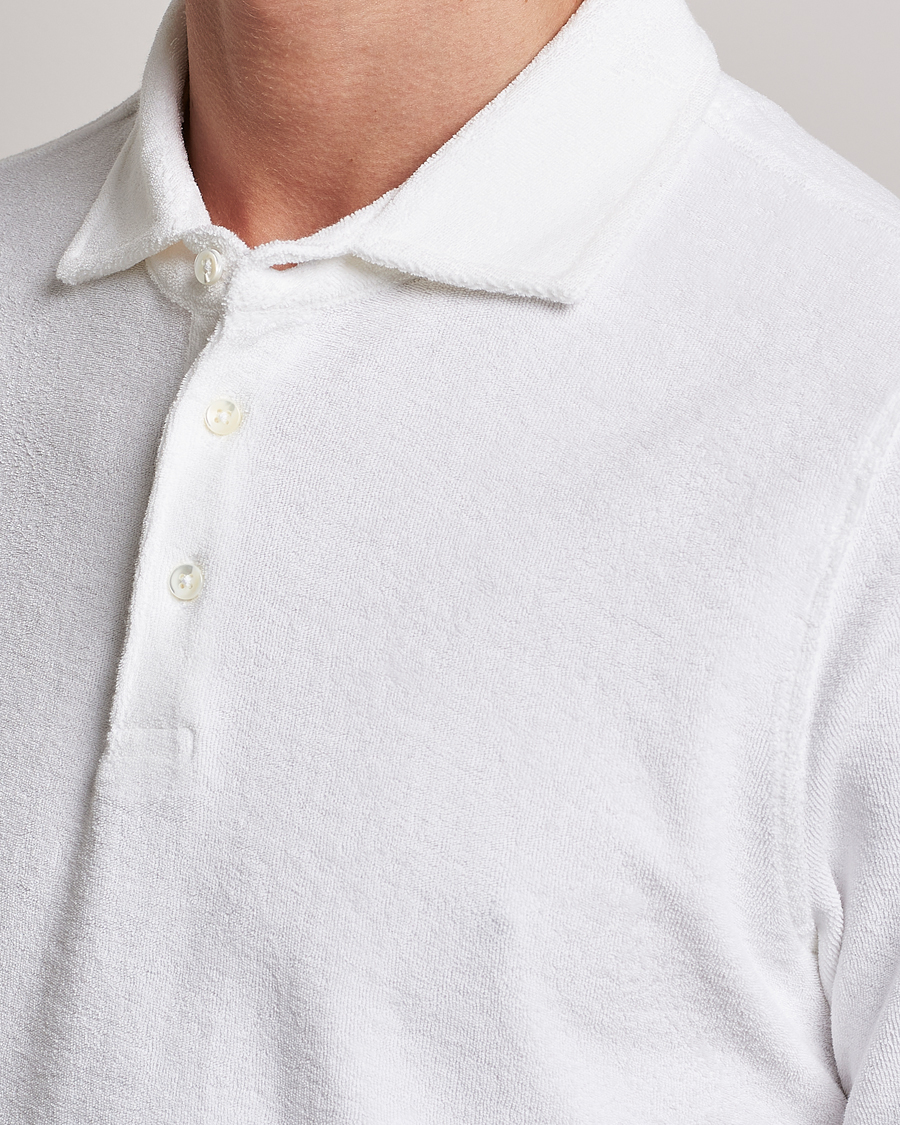 Herren | Poloshirts | Stenströms | Terry Cotton Poloshirt White
