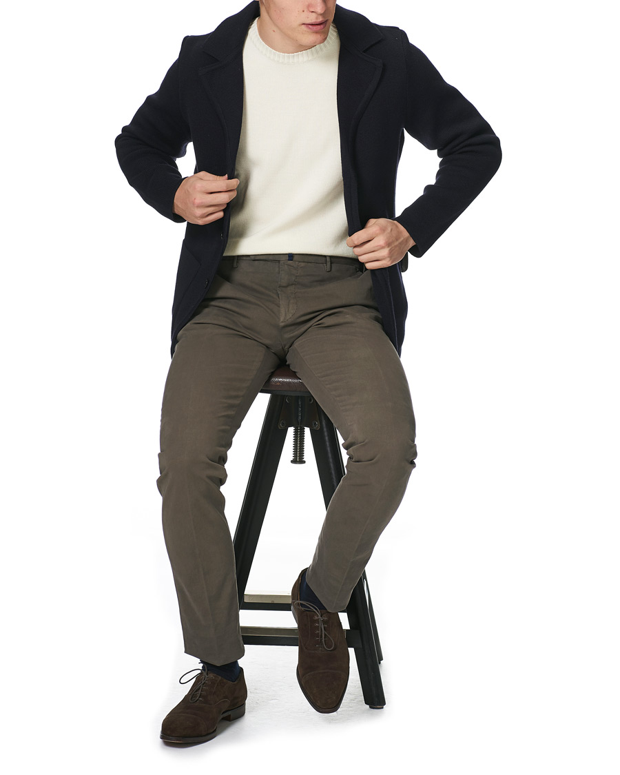 Herren | Sakkos | Stenströms | Milano Knitted Merino Blazer Navy