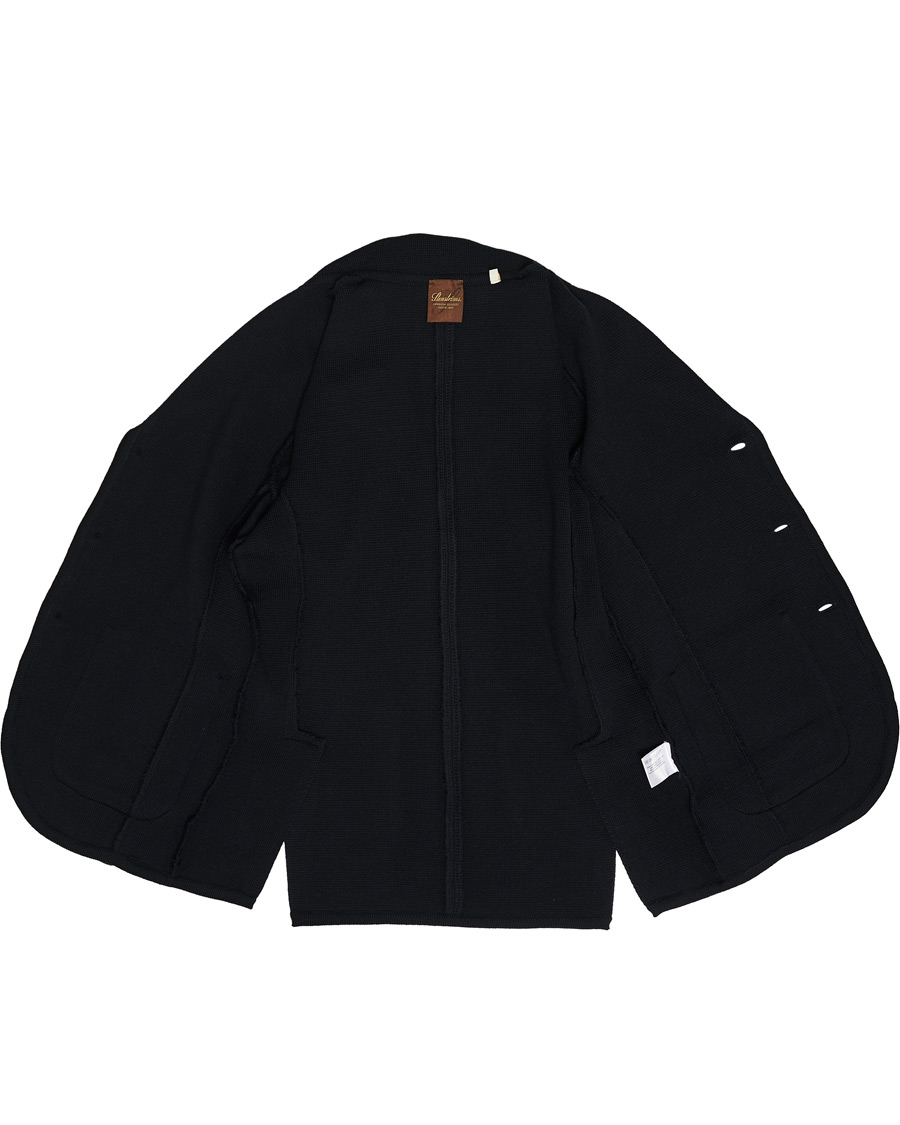 Herren | Sakkos | Stenströms | Milano Knitted Merino Blazer Navy