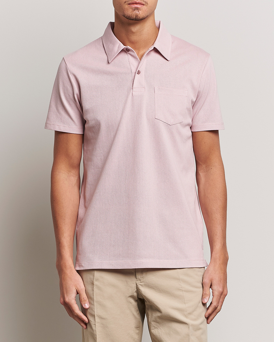 Herren | Poloshirts | Sunspel | Riviera Polo Shirt Shell Pink