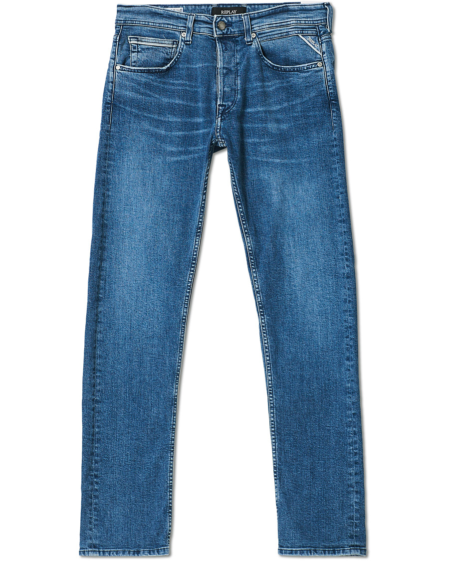 Herren | Jeans | Replay | Grover Straight Fit Clouds Jeans Medium Blue