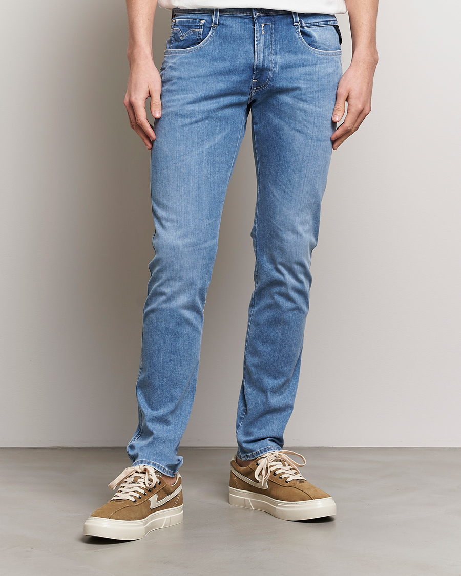 Herren | Blaue jeans | Replay | Anbass Hyperflex Re-Used Jeans Light Blue