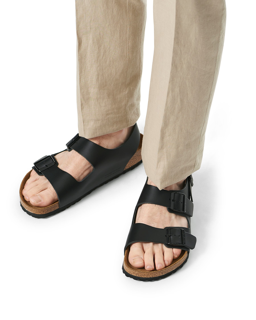 Herren | BIRKENSTOCK Milano Classic Footbed Black Leather | BIRKENSTOCK | Milano Classic Footbed Black Leather