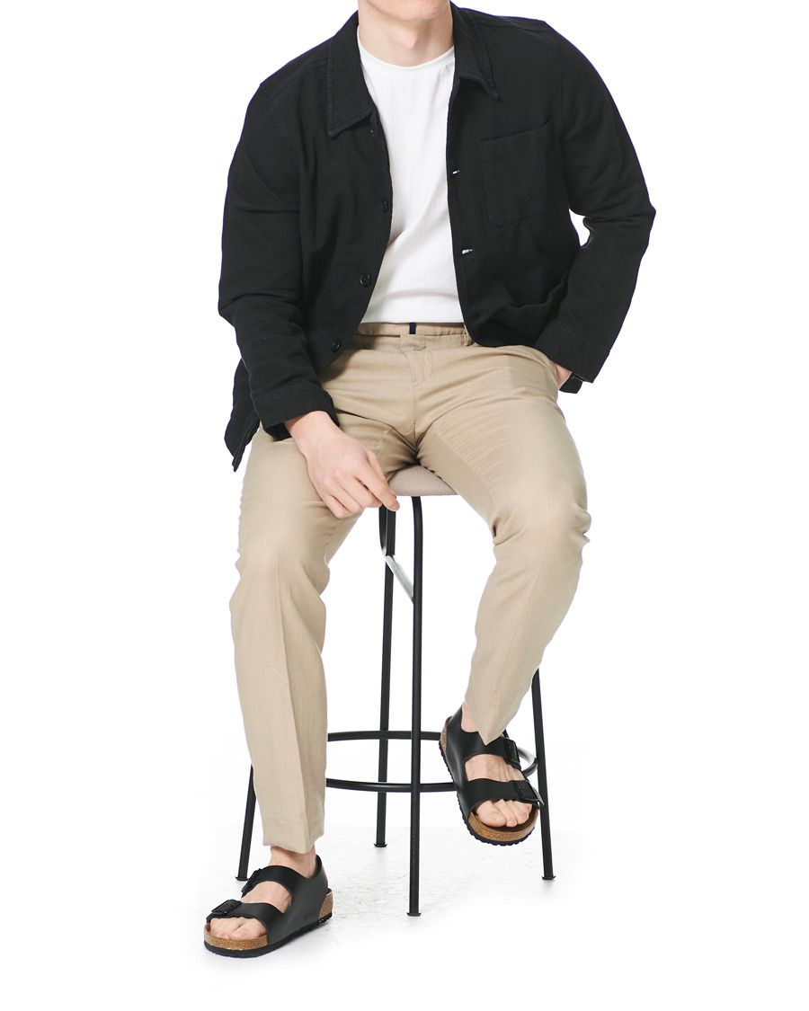 Herren | BIRKENSTOCK Milano Classic Footbed Black Leather | BIRKENSTOCK | Milano Classic Footbed Black Leather