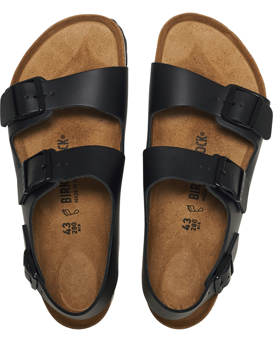Herren | BIRKENSTOCK Milano Classic Footbed Black Leather | BIRKENSTOCK | Milano Classic Footbed Black Leather
