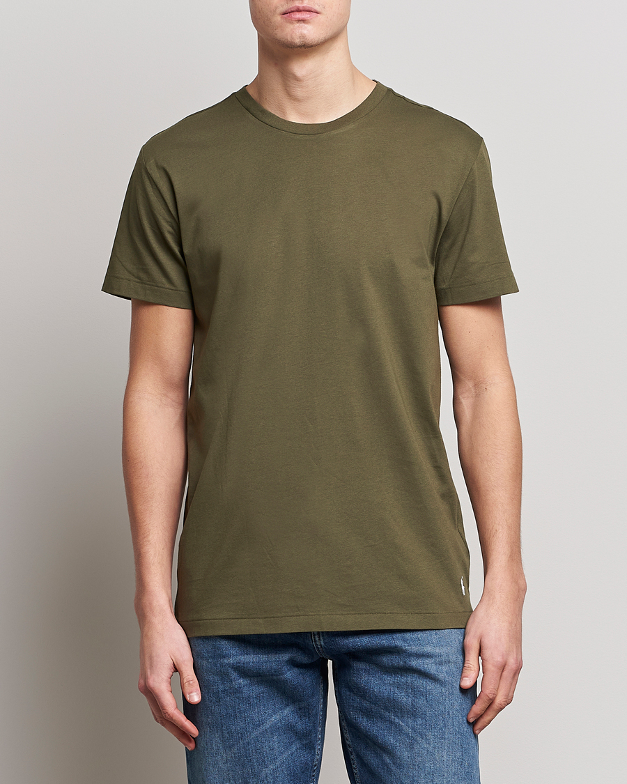 Herren | Wardrobe basics | Polo Ralph Lauren | 3-Pack Crew Neck T-Shirt Olive/Green/Dark Green