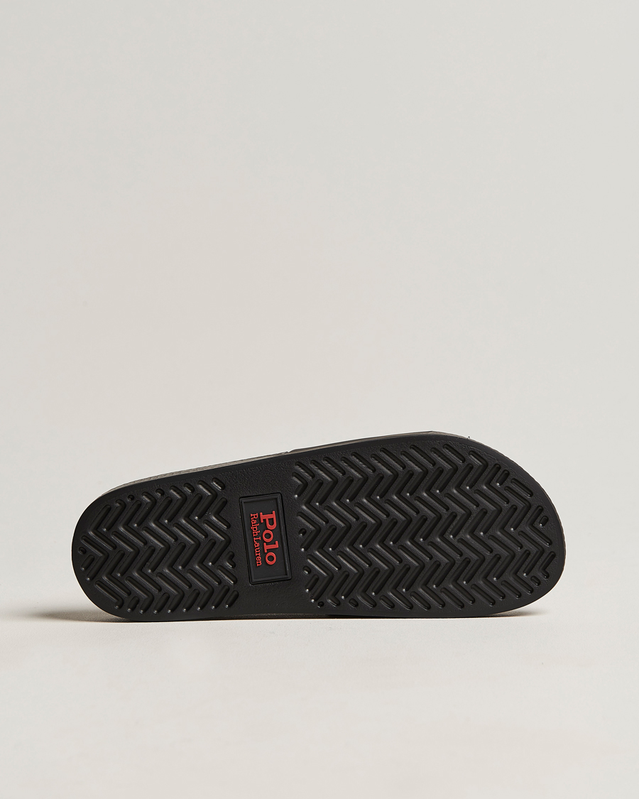 Herren | Polo Ralph Lauren Logo Slides Black | Polo Ralph Lauren | Logo Slides Black