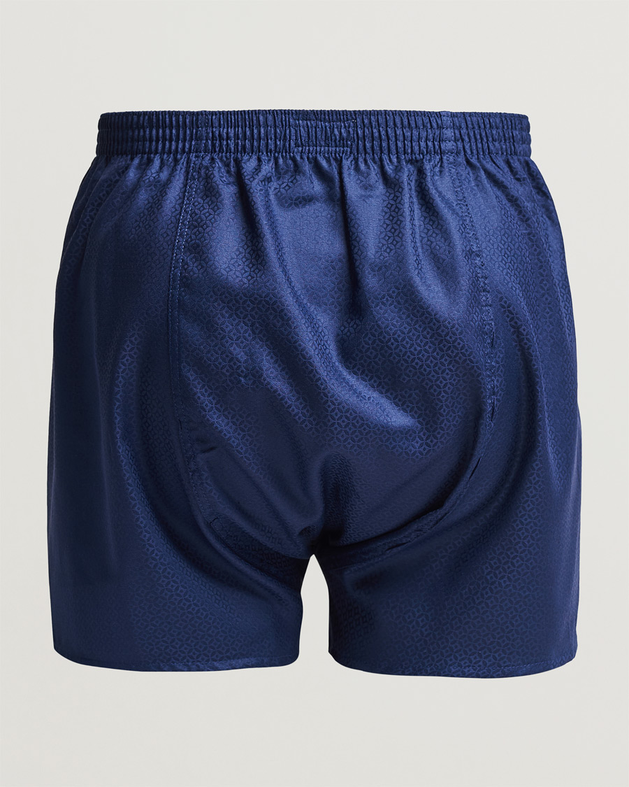 Herren |  | Derek Rose | Classic Fit Woven Cotton Boxer Shorts Navy