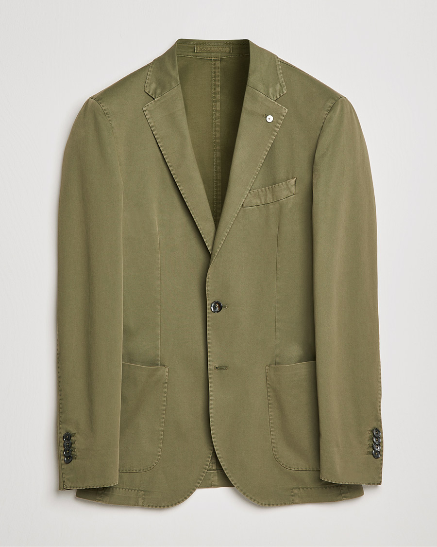 Herren | Sakkos | L.B.M. 1911 | Jack Regular Fit Cotton Stretch Blazer Olive