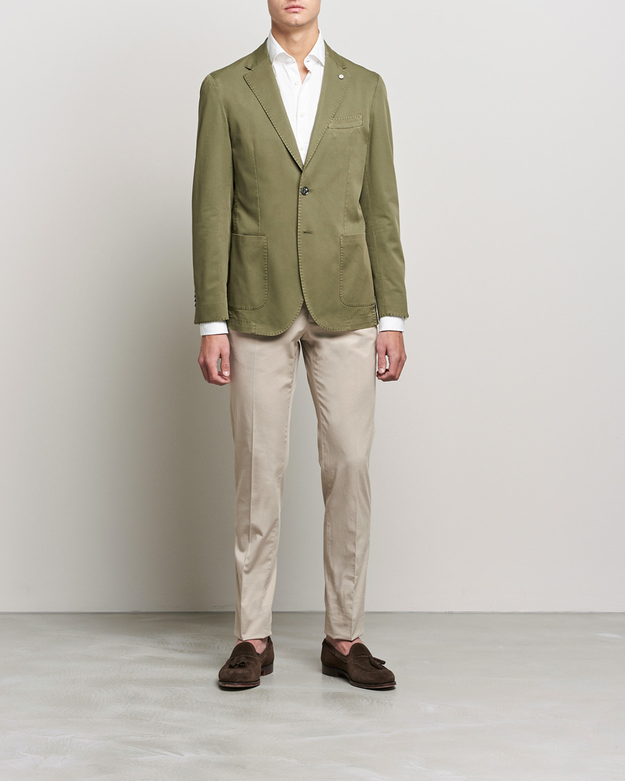 Herren | Sakkos | L.B.M. 1911 | Jack Regular Fit Cotton Stretch Blazer Olive