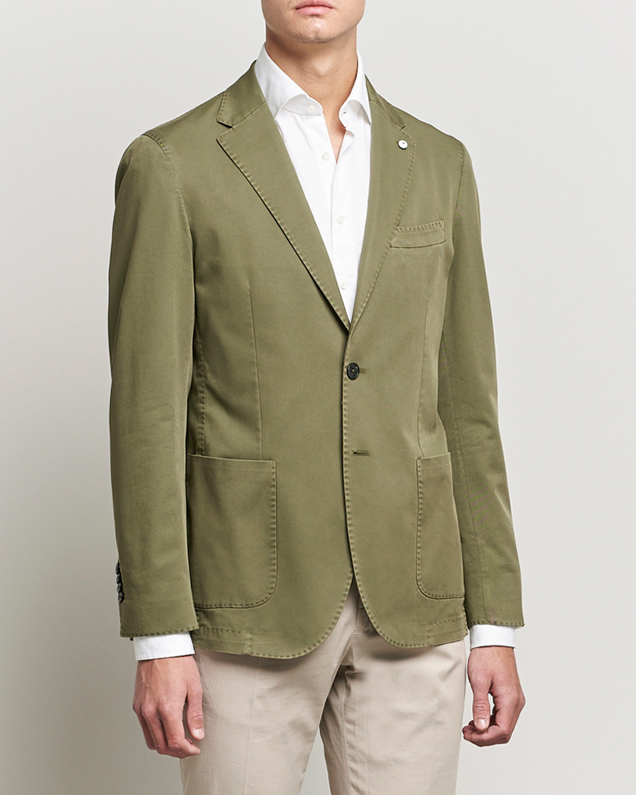 Herren | Sakkos | L.B.M. 1911 | Jack Regular Fit Cotton Stretch Blazer Olive