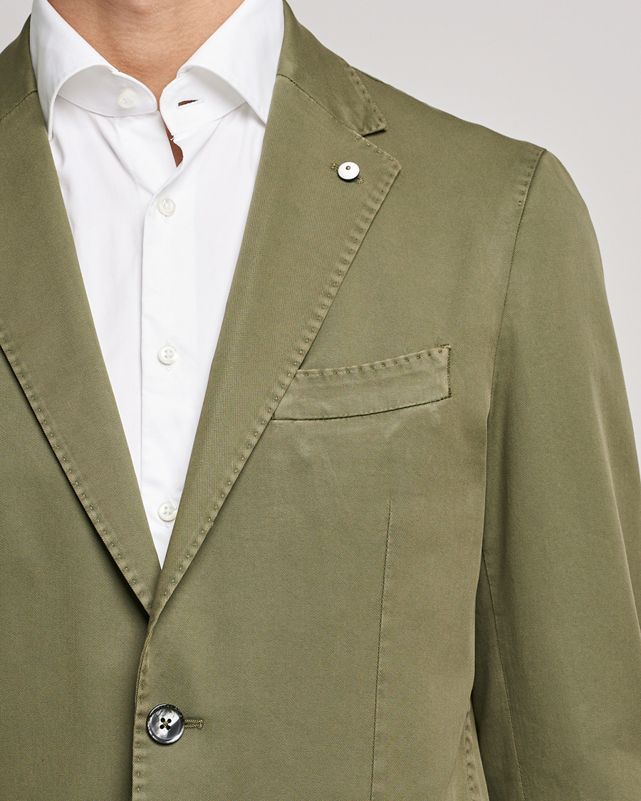 Herren | Sakkos | L.B.M. 1911 | Jack Regular Fit Cotton Stretch Blazer Olive