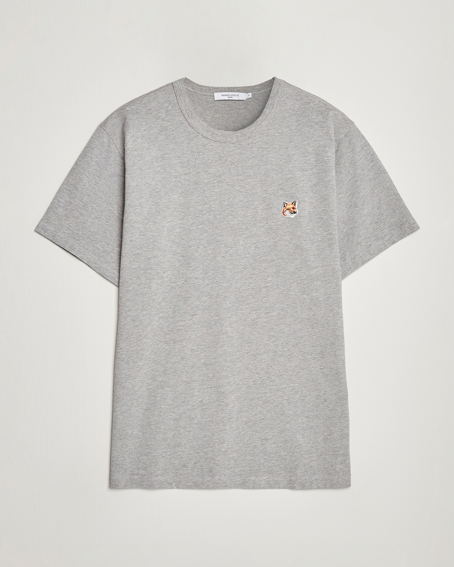 Herren | T-Shirts | Maison Kitsuné | Fox Head Tee Grey Melange
