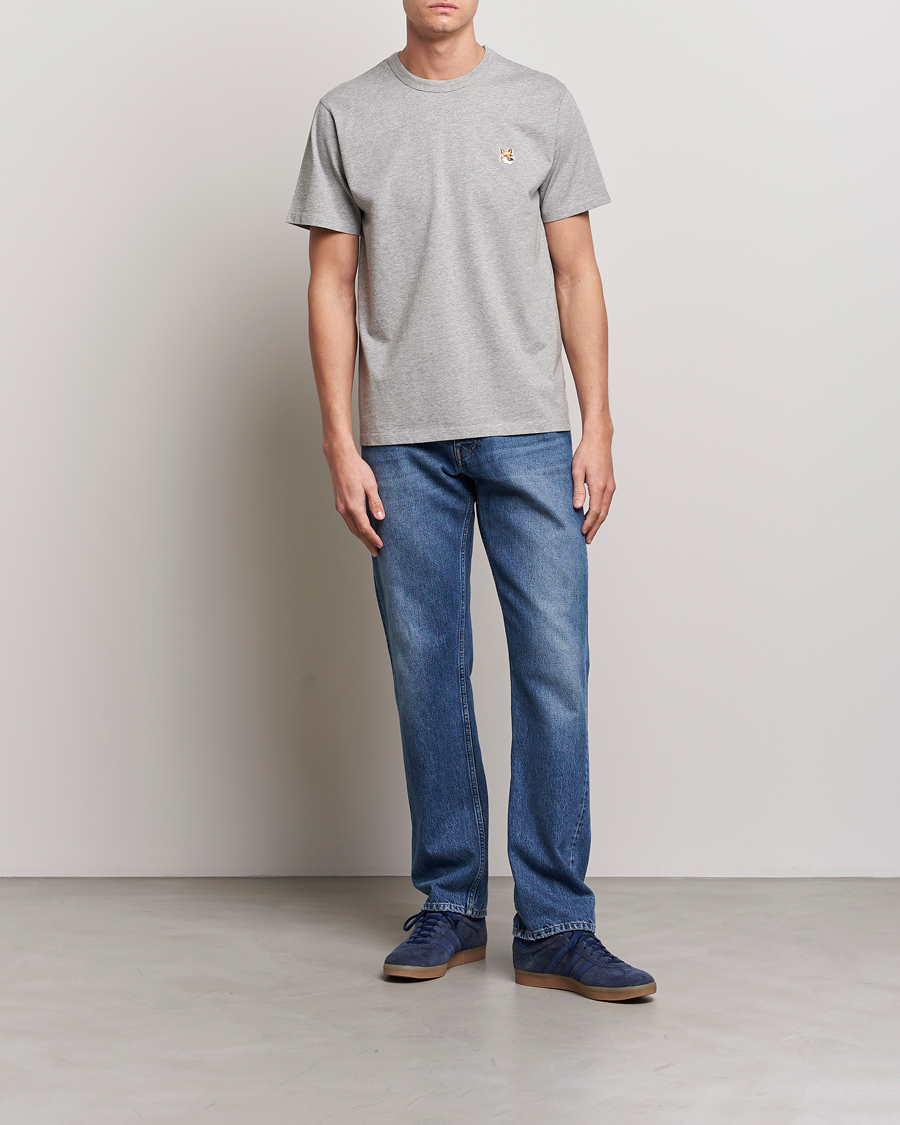 Herren | T-Shirts | Maison Kitsuné | Fox Head Tee Grey Melange