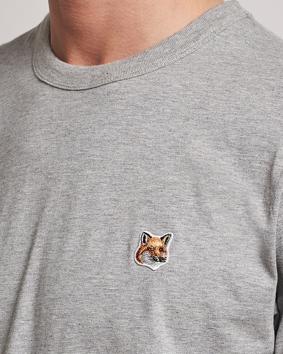Herren | T-Shirts | Maison Kitsuné | Fox Head Tee Grey Melange
