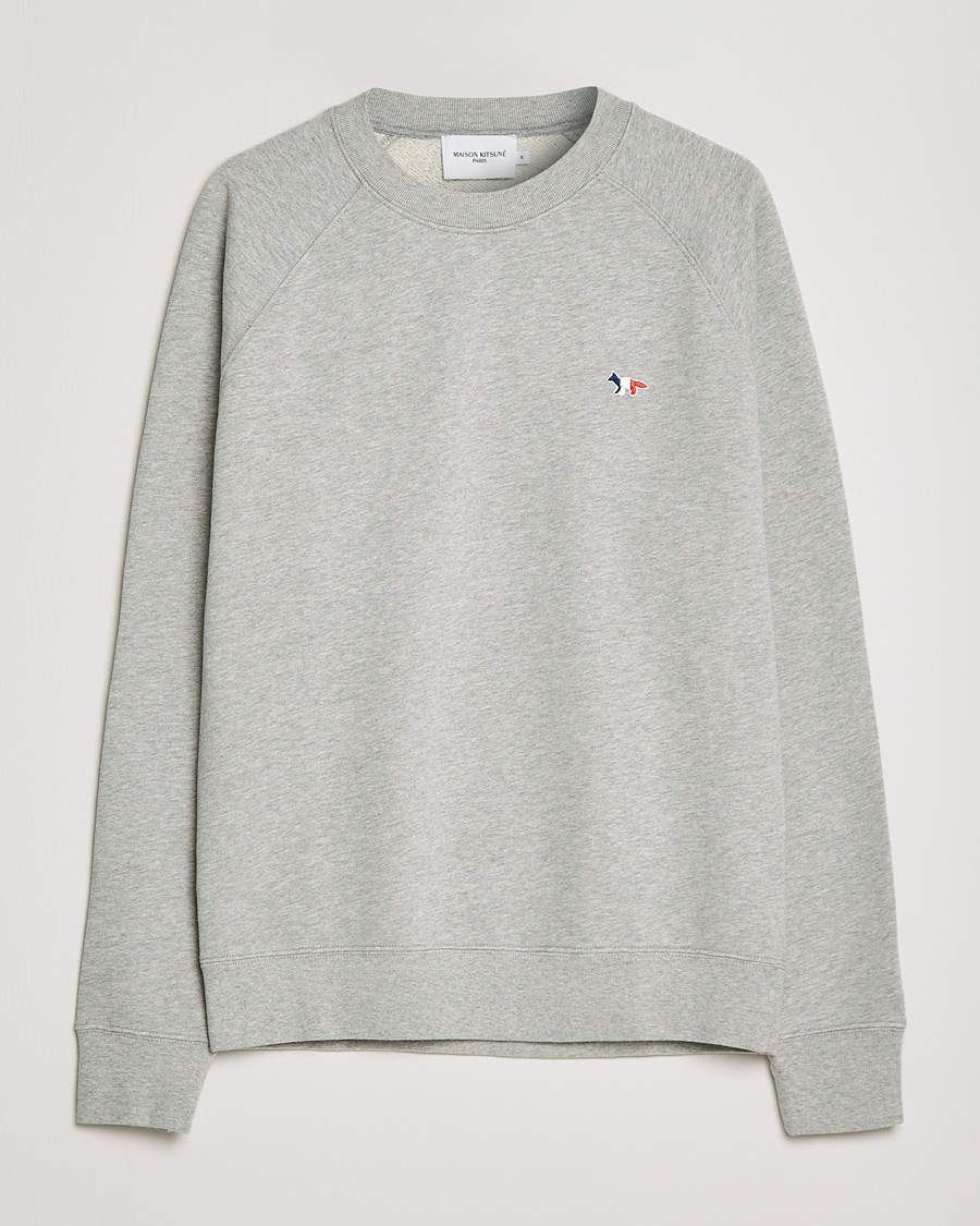 Herren | Pullover | Maison Kitsuné | Tricolor Fox Sweatshirt Grey Melange