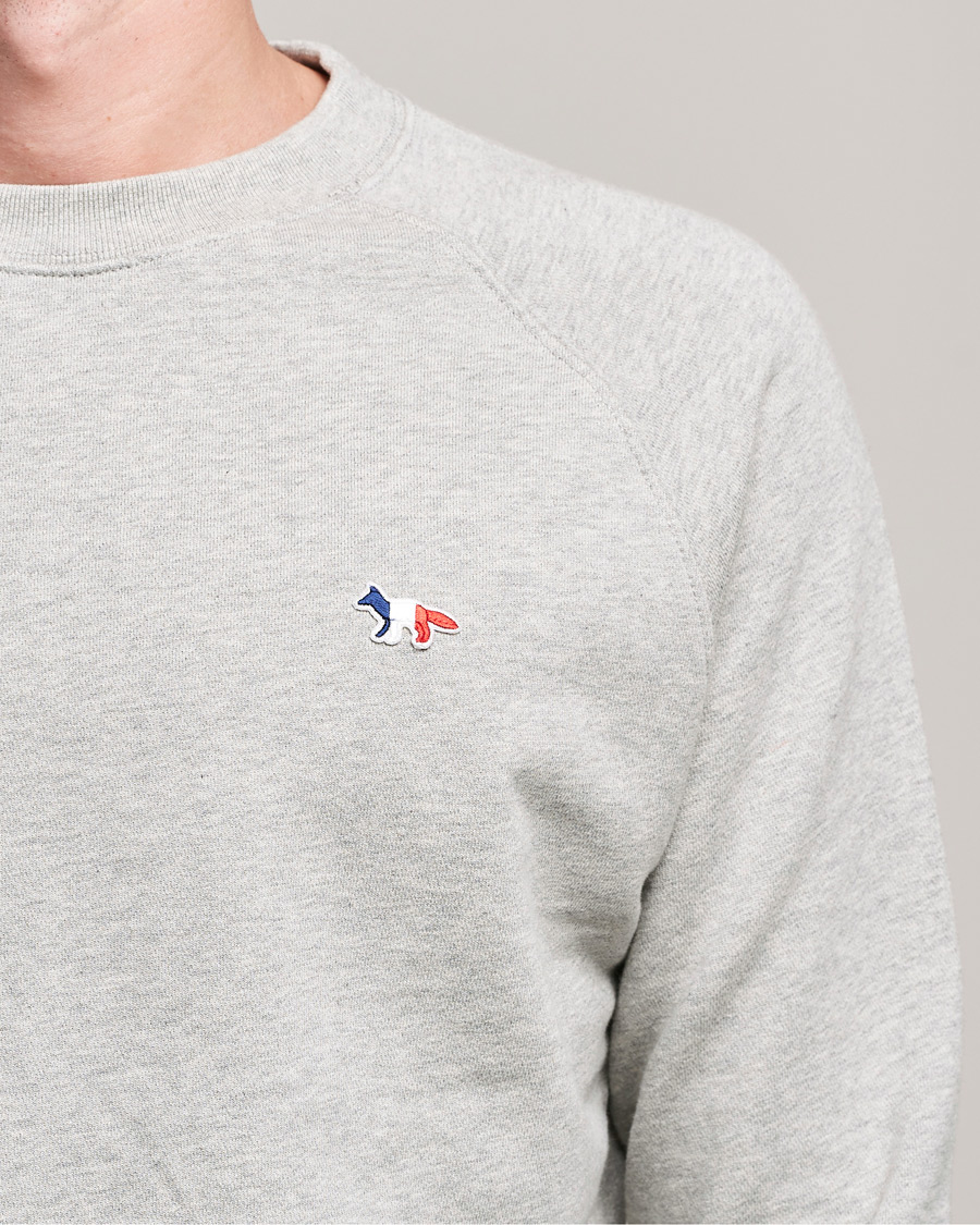 Herren | Pullover | Maison Kitsuné | Tricolor Fox Sweatshirt Grey Melange
