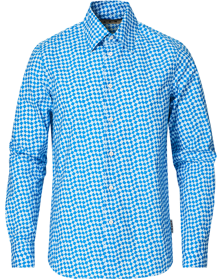 Herren | Hemden | Marni | Rhombus Print Shirt Blue