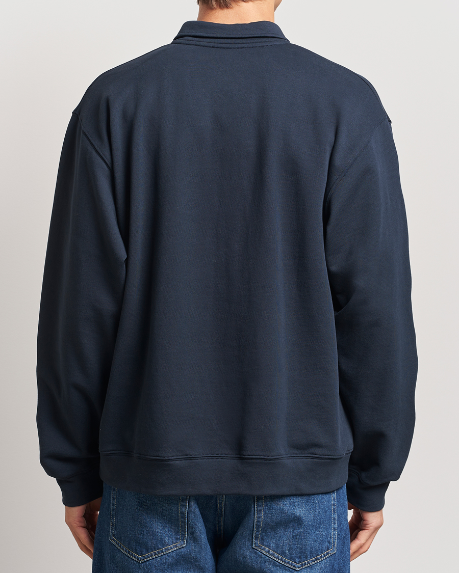 Herren | Pullover | Mackintosh | Dandyman Zip Sweat Navy