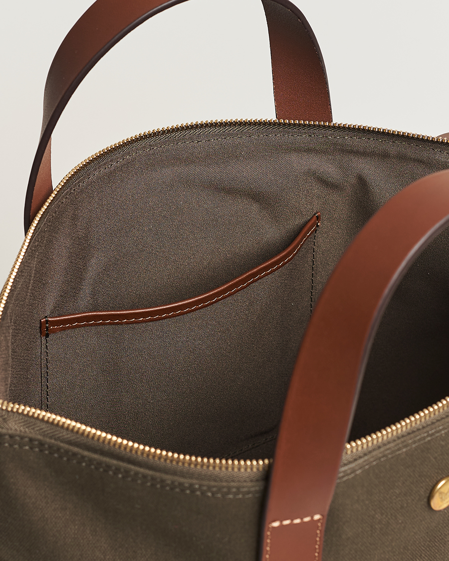 Herren | Taschen | Mismo | M/S Canvas Shopper Army/Cuoio