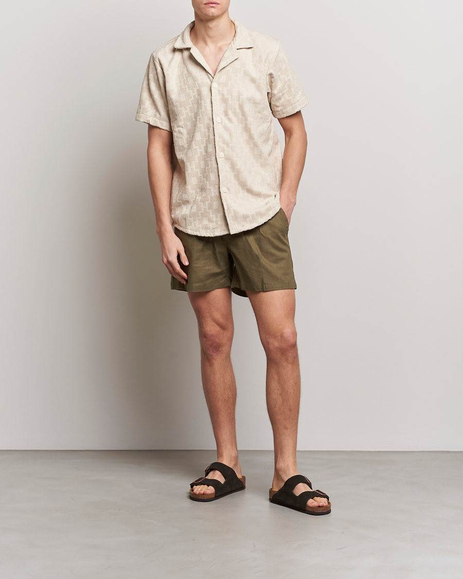 Herren | Shorts | OAS | Linen Shorts Army