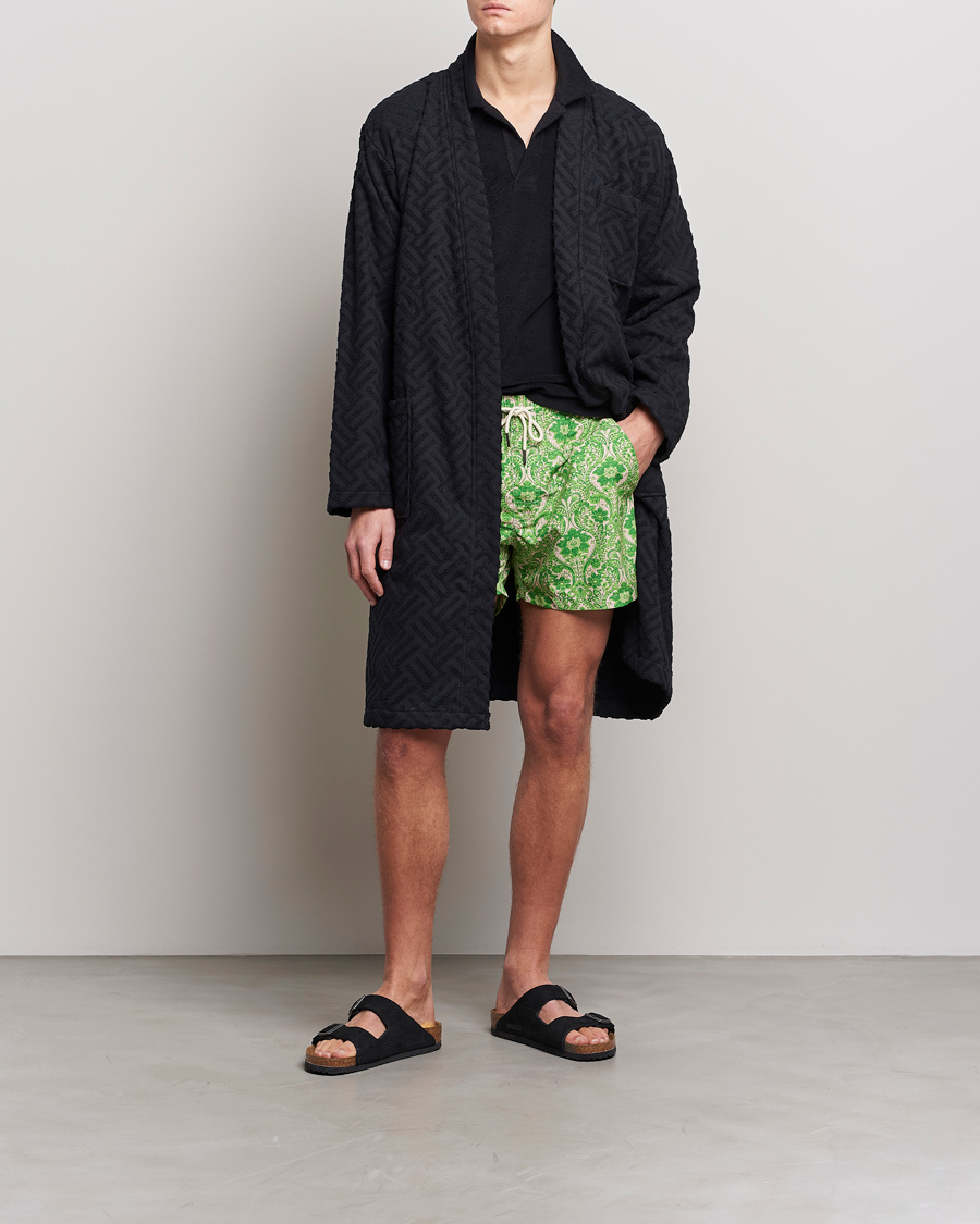 Herren | Schlafanzüge & Bademäntel | OAS | Terry Robe Black Crossroad
