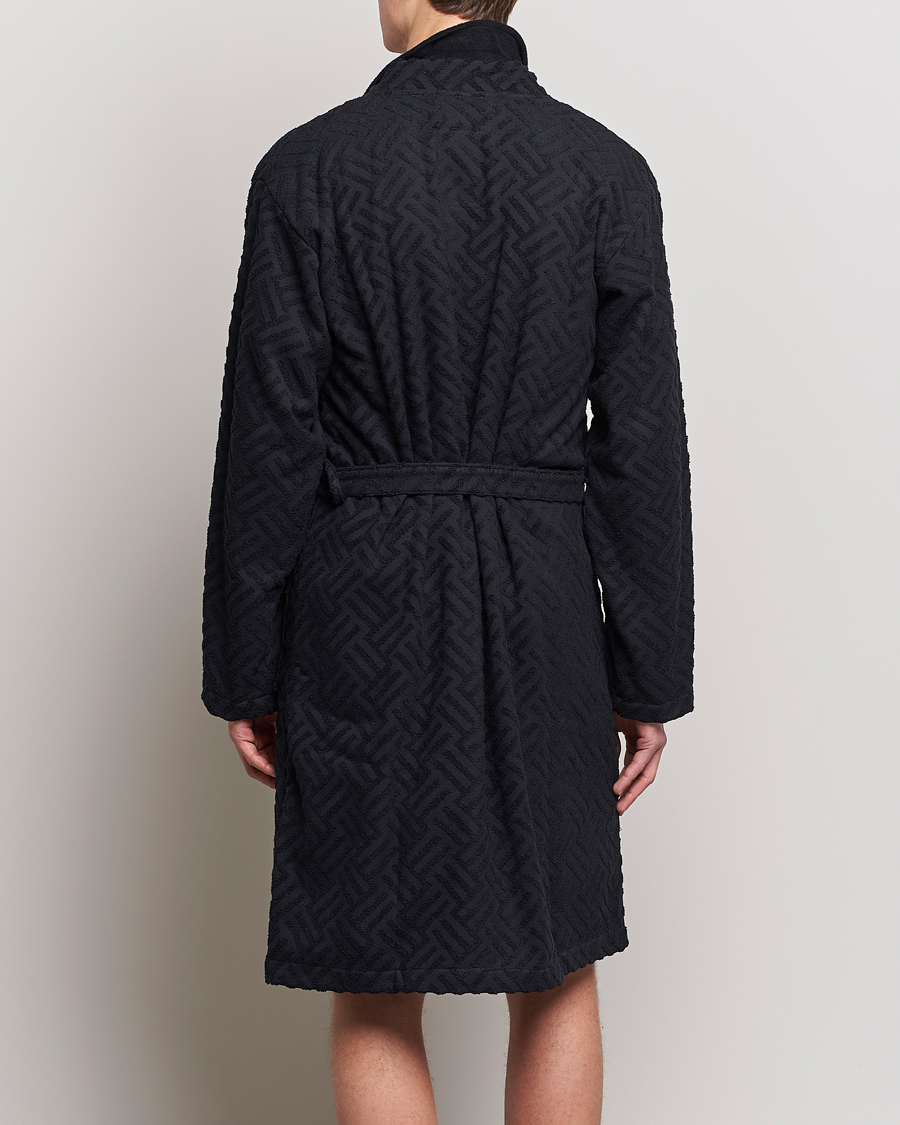 Herren | Schlafanzüge & Bademäntel | OAS | Terry Robe Black Crossroad